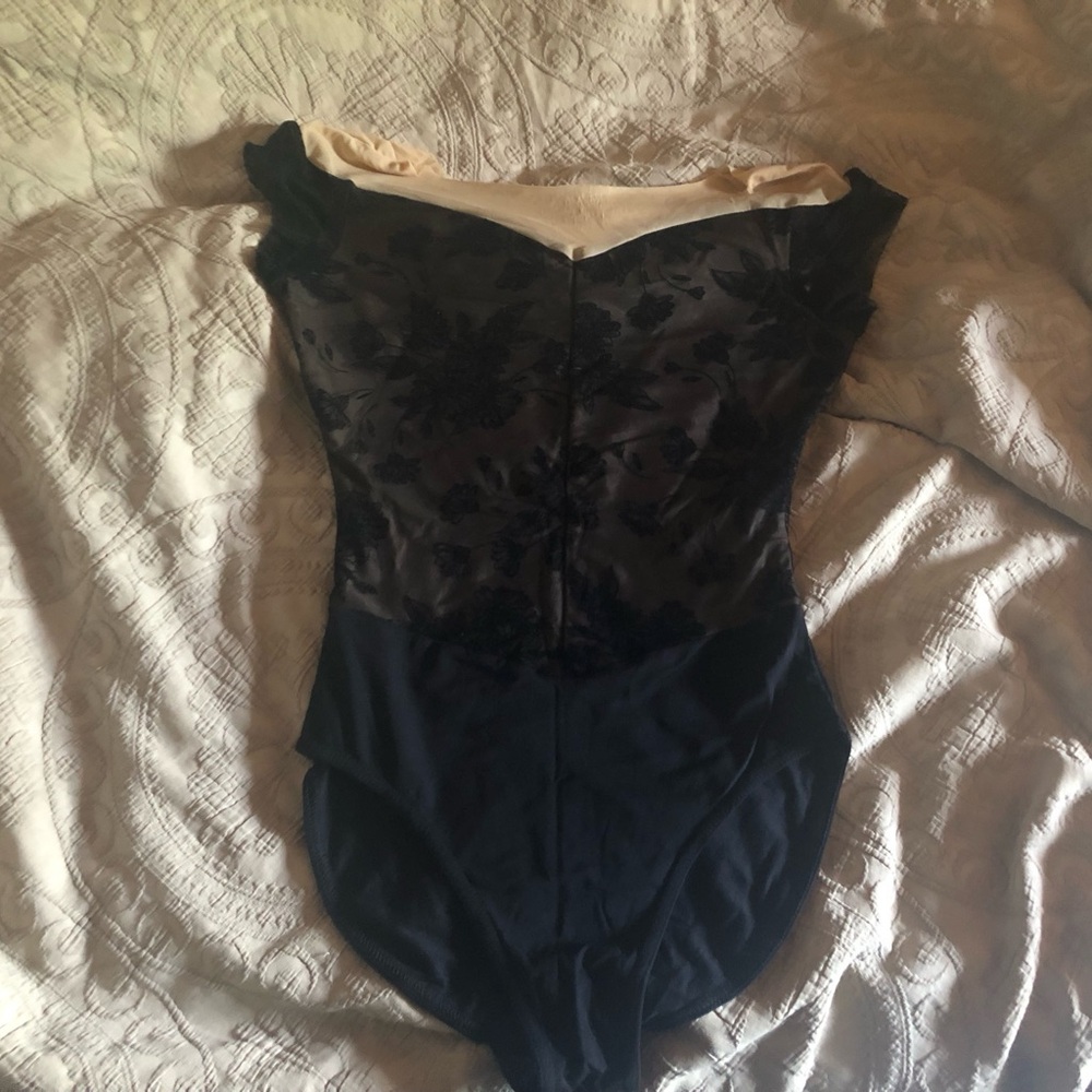 Elegant Black Floral Women's Bodysuit